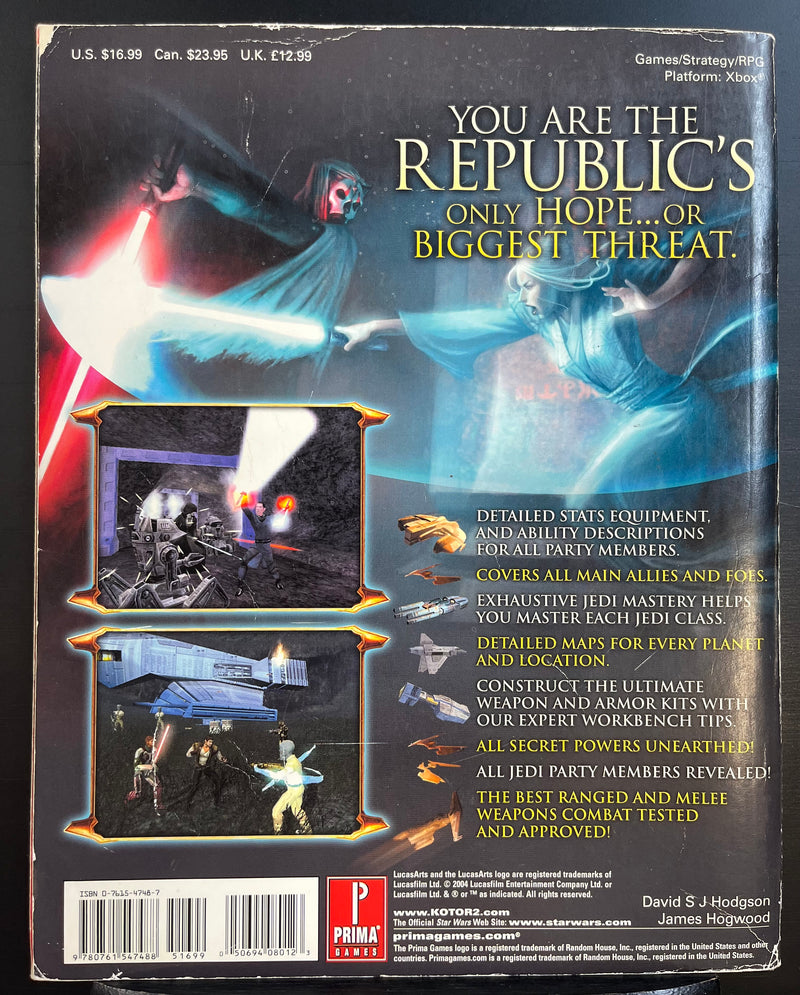 Star Wars: Knights of the Old Republic II: The Sith Lords - Prima Official Game Guide (damaged)