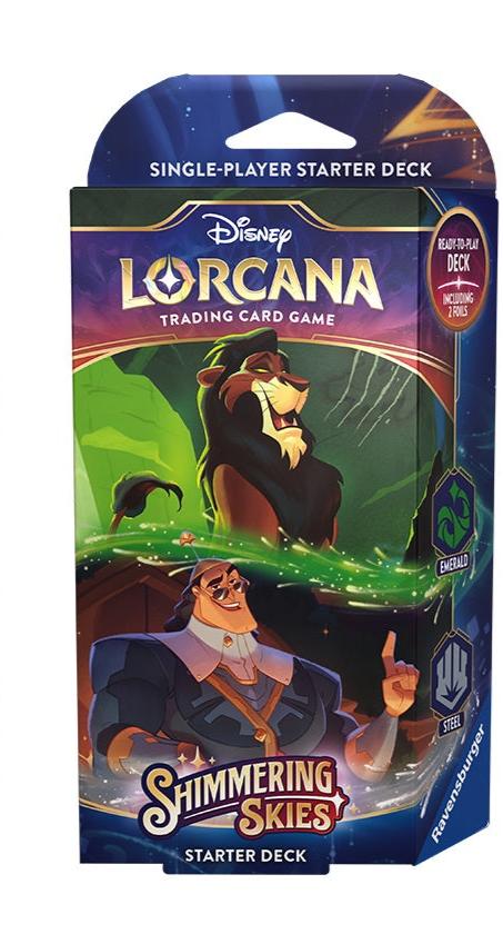 Disney Lorcana Shimmering Skies - Emerald and Steel Starter Deck