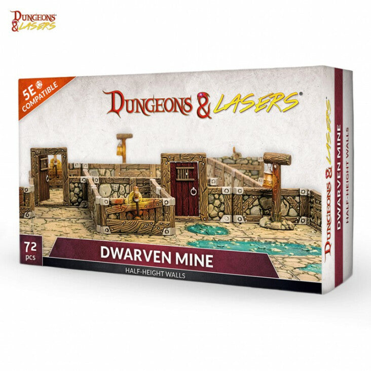 Dungeons & Lasers Half-Height Walls - Dwarven Mine