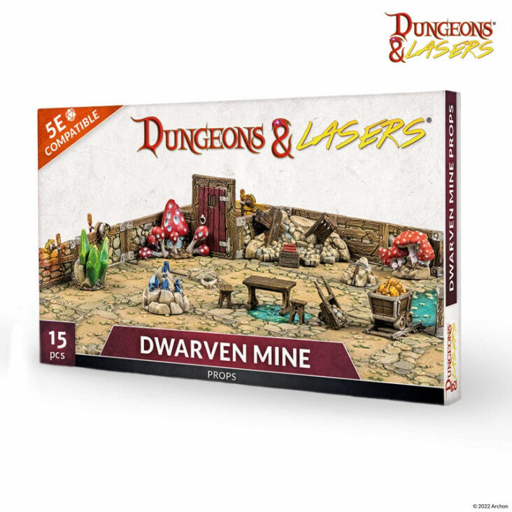 Dungeons & Lasers Half-Height Walls - Dwarven Mine Props