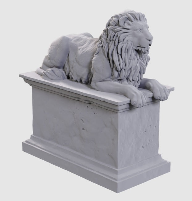 WizKids Deep Cuts Stone Lion Unpainted Miniature