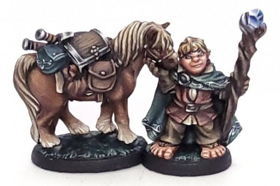 Bones Legends Dobbin and Boulder, Pack Pony and Halfling Handler