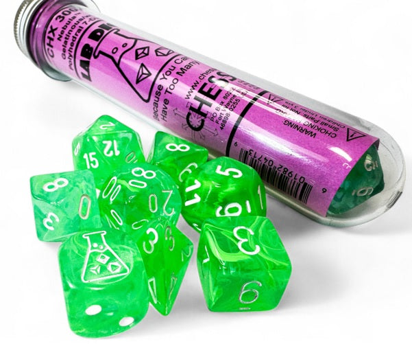 Lab Dice 9 Nebula Gelatinous/white Polyhedral 7-Die Set (with bonus die)