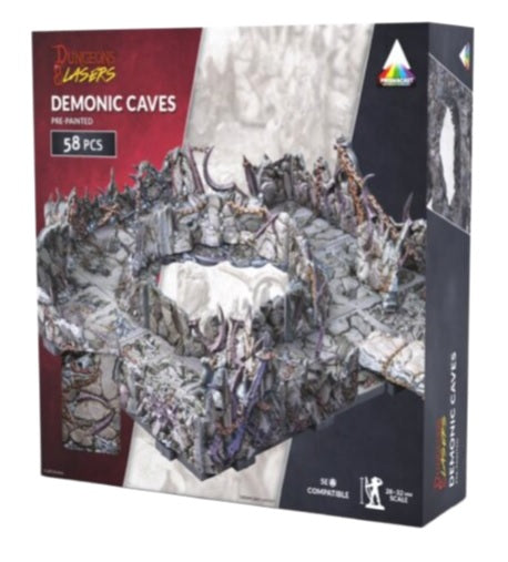 Dungeons & Lasers Caves Series - Demonic Caves Pre-Painted Prismacast Terrain