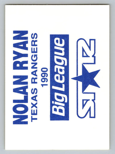 1990 St☆r Big League Yellow & Blue (unlicensed) #NNO Nolan Ryan