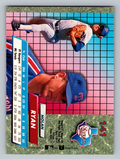 1992 Ultra #141 Nolan Ryan