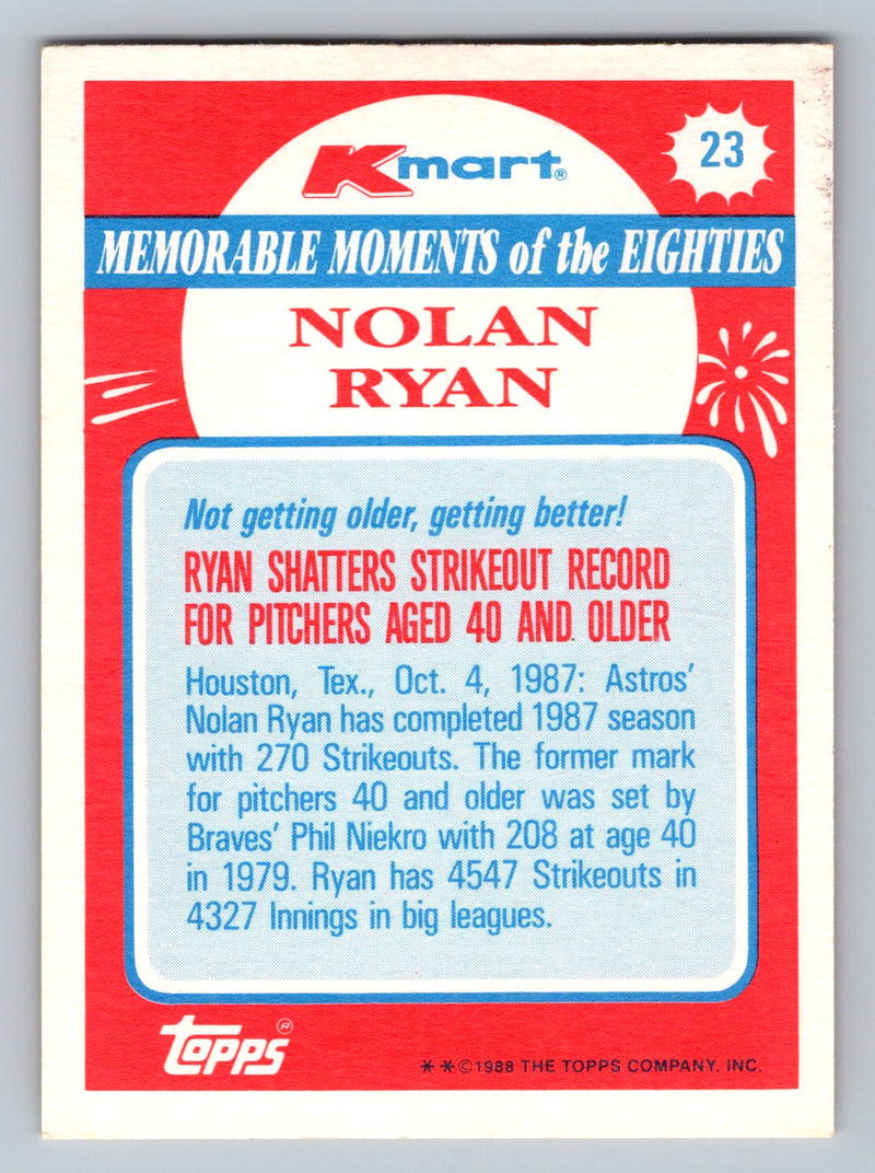 1988 Topps Kmart Memorable Moments 