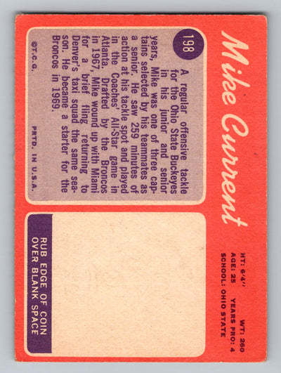 1970 Topps #198 Mike Current