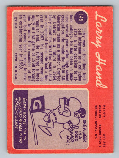 1970 Topps #149 Larry Hand