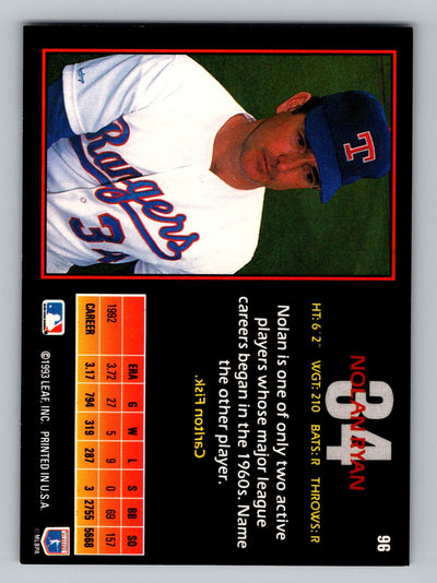 1993 Triple Play #96 Nolan Ryan