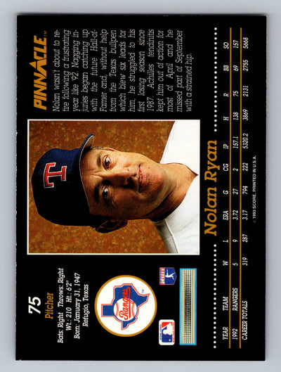 1993 Pinnacle #75 Nolan Ryan