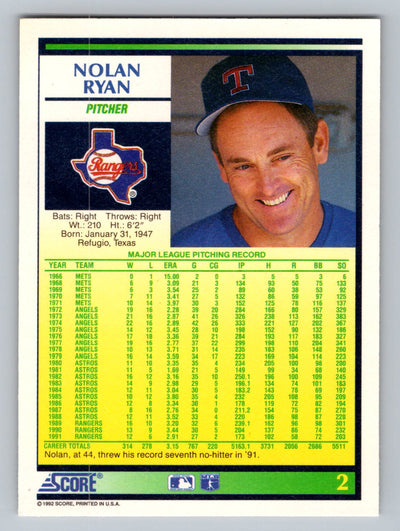 1992 Score #2 Nolan Ryan