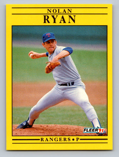 1991 Fleer #302b Nolan Ryan Jumbo Pack version: First stat grouping is four lines