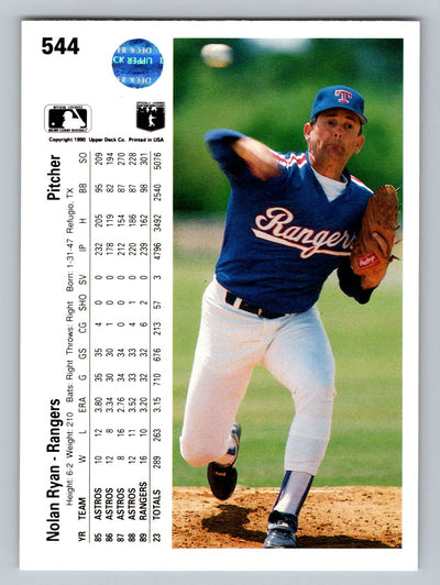 1990 Upper Deck #544 Nolan Ryan