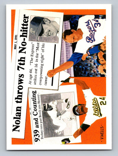 1991 Upper Deck #SP2 Nolan Ryan / Rickey Henderson