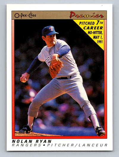 1991 O-Pee-Chee Premier #102 Nolan Ryan