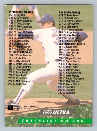 1992 Ultra #300 Checklist: 209-300