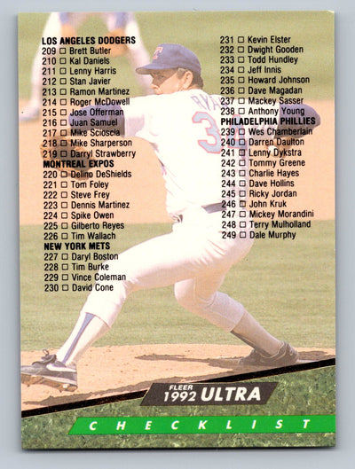 1992 Ultra #300 Checklist: 209-300