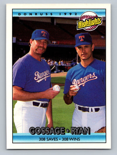 1992 Donruss #555 Rich Gossage / Nolan Ryan