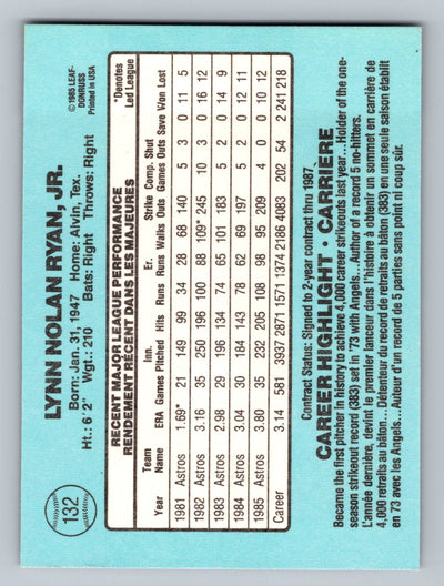 1986 Donruss #258 Nolan Ryan