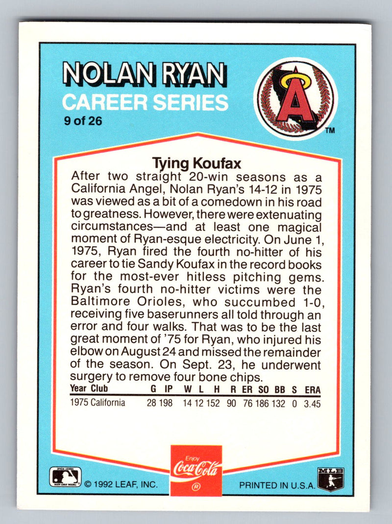 1992 Donruss Coca-Cola Nolan Ryan 