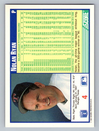 1991 Score #4 Nolan Ryan