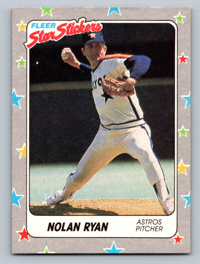 1988 Fleer Star Stickers #88 Nolan Ryan