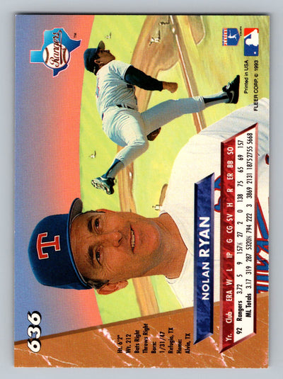 1993 Ultra #636 Nolan Ryan