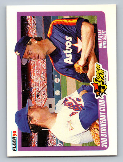 1990 Fleer #636a Nolan Ryan / Mike Scott