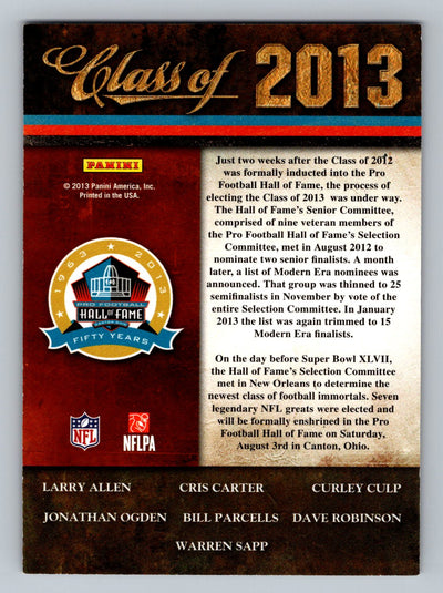 2011 Panini Pro Football Hall of Fame #NNO Checklist