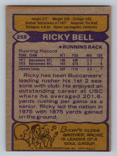 1979 Topps #258 Ricky Bell