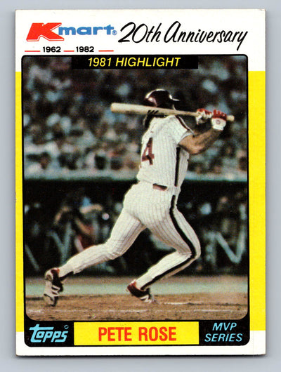 1982 Topps Kmart 20th Anniversary #44 Pete Rose