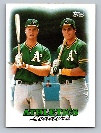 1988 Topps #759 Athletics Leaders