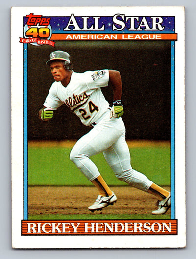 1991 Topps #391 Rickey Henderson