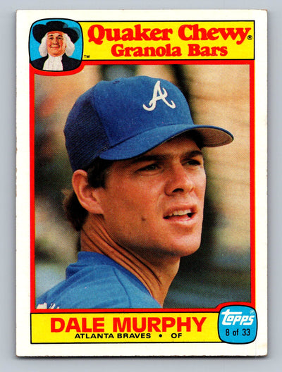 1986 Topps Quaker Granola #8 Dale Murphy