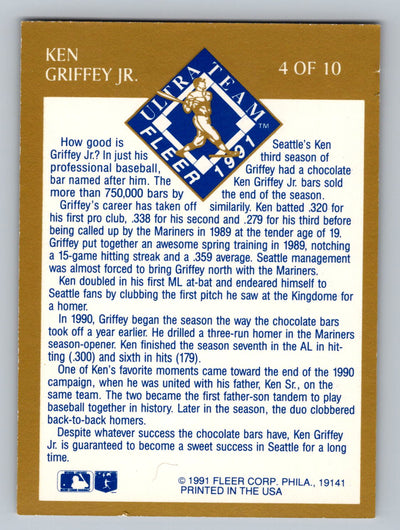 1991 Ultra #4 Ken Griffey Jr. Ultra Team (Ultra Gold)