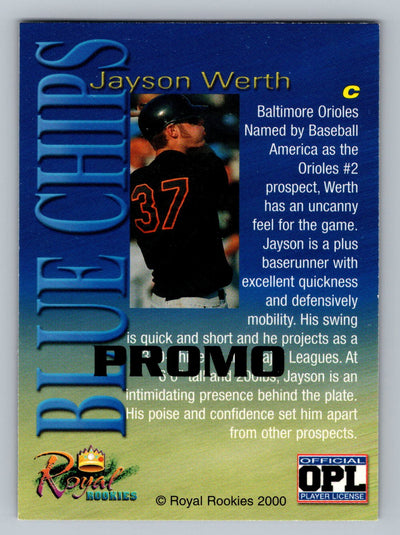 2000 Royal Rookies Futures #NNO Jayson Werth Blue Chips Limited Edition