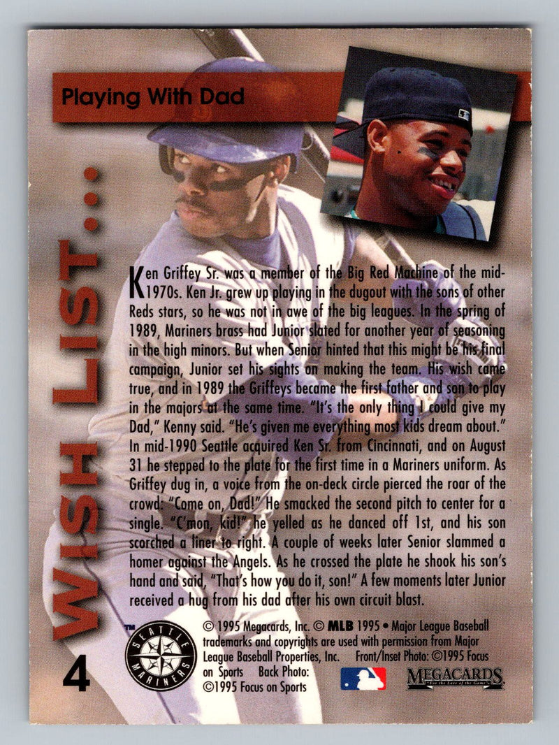 1995 Megacards Ken Griffey Jr. Wish List 