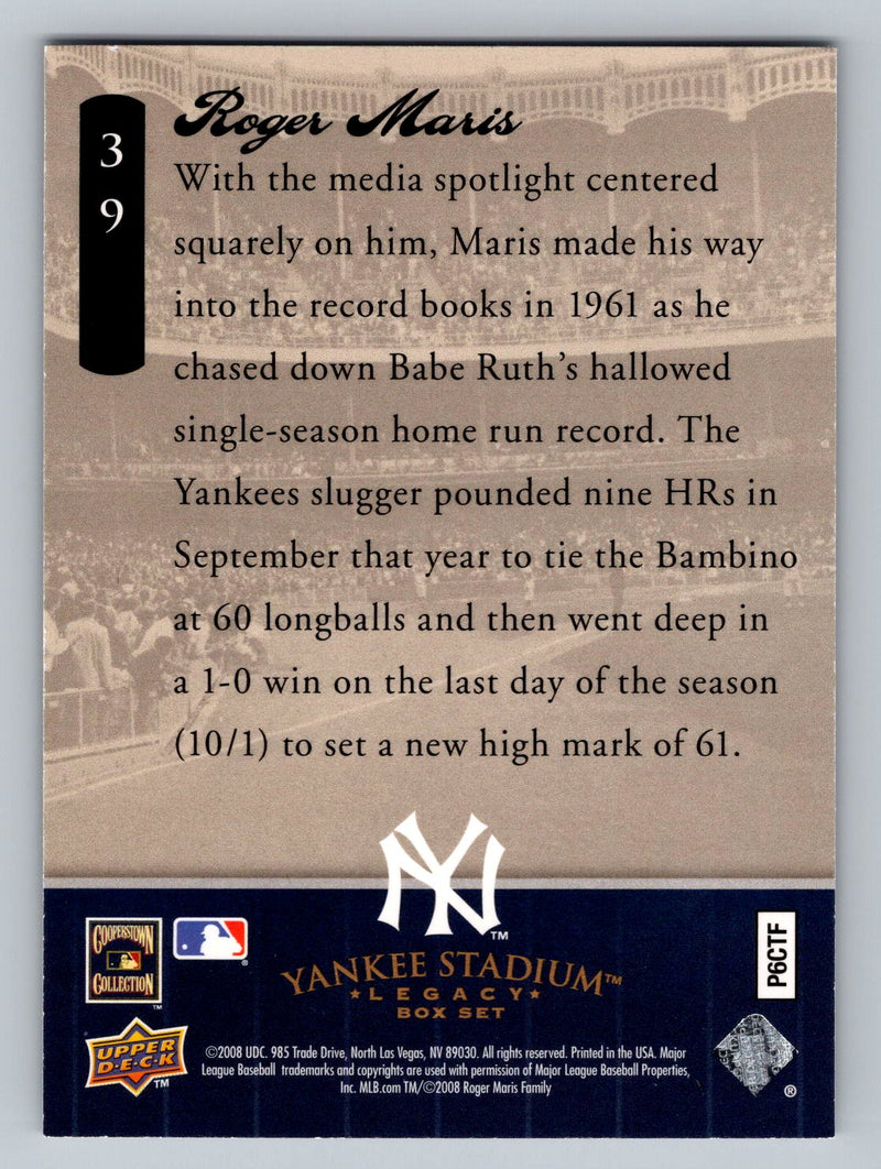 2008 Upper Deck Yankee Stadium Box Set 