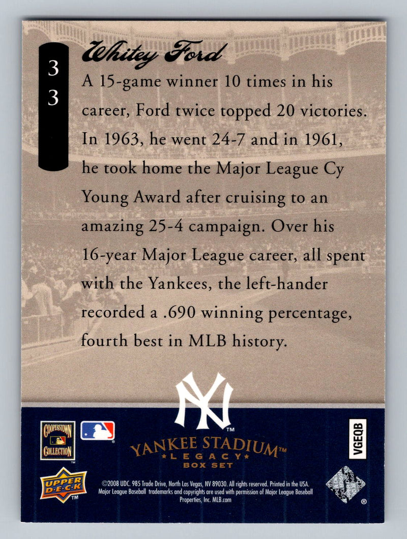 2008 Upper Deck Yankee Stadium Box Set 