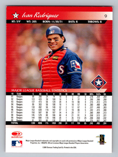 2001 Donruss #9 Ivan Rodriguez