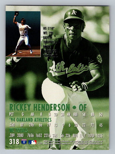 1995 Ultra #318 Rickey Henderson