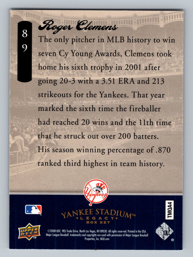 2008 Upper Deck Yankee Stadium Legacy 