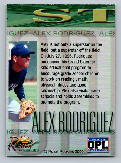 2000 Royal Rookies Futures #NNO Alex Rodriguez Wall Street Alex Rodriguez