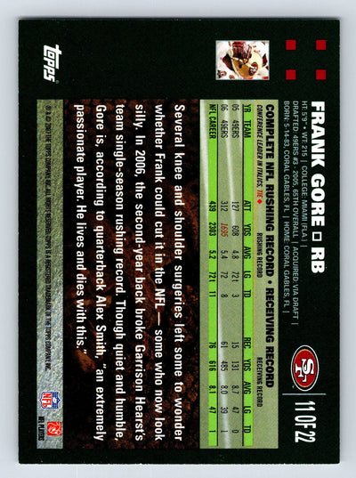 2007 Topps #11 Frank Gore Turn Back the Clock