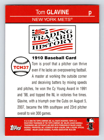 2008 Topps #TCH37 Tom Glavine Trading Card History