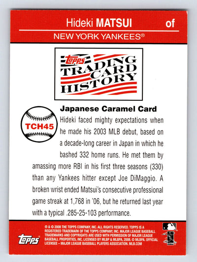 2008 Topps #TCH45 Hideki Matsui Trading Card History