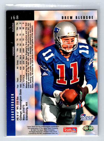 1994 Upper Deck #168 Drew Bledsoe Electric Gold