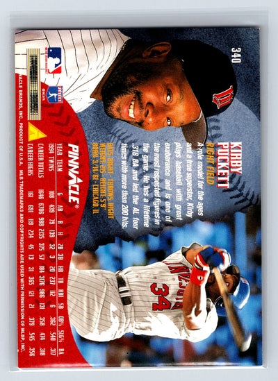 1995 Pinnacle #340 Kirby Puckett