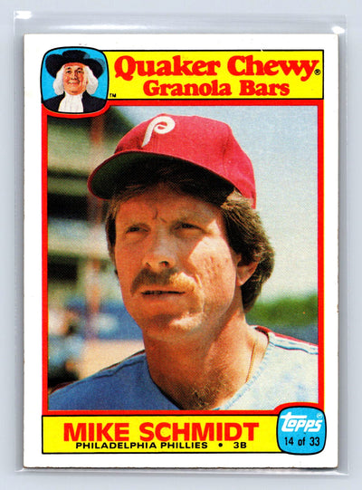 1986 Topps Quaker Granola #14 Mike Schmidt